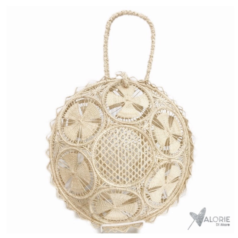 Natural "Gaia" Artisan Circular Bag