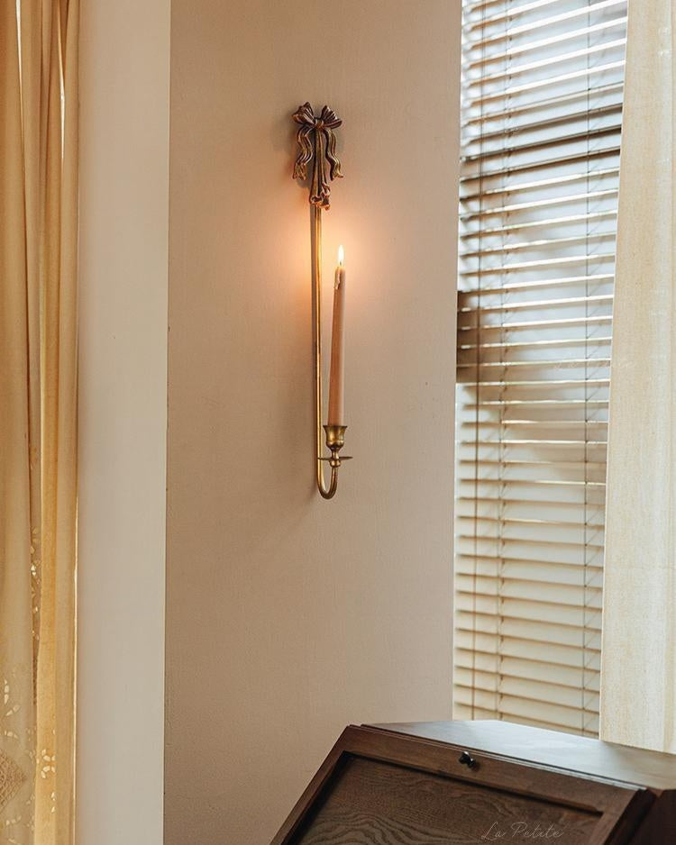 Vintage Bow Wall Candle Holder