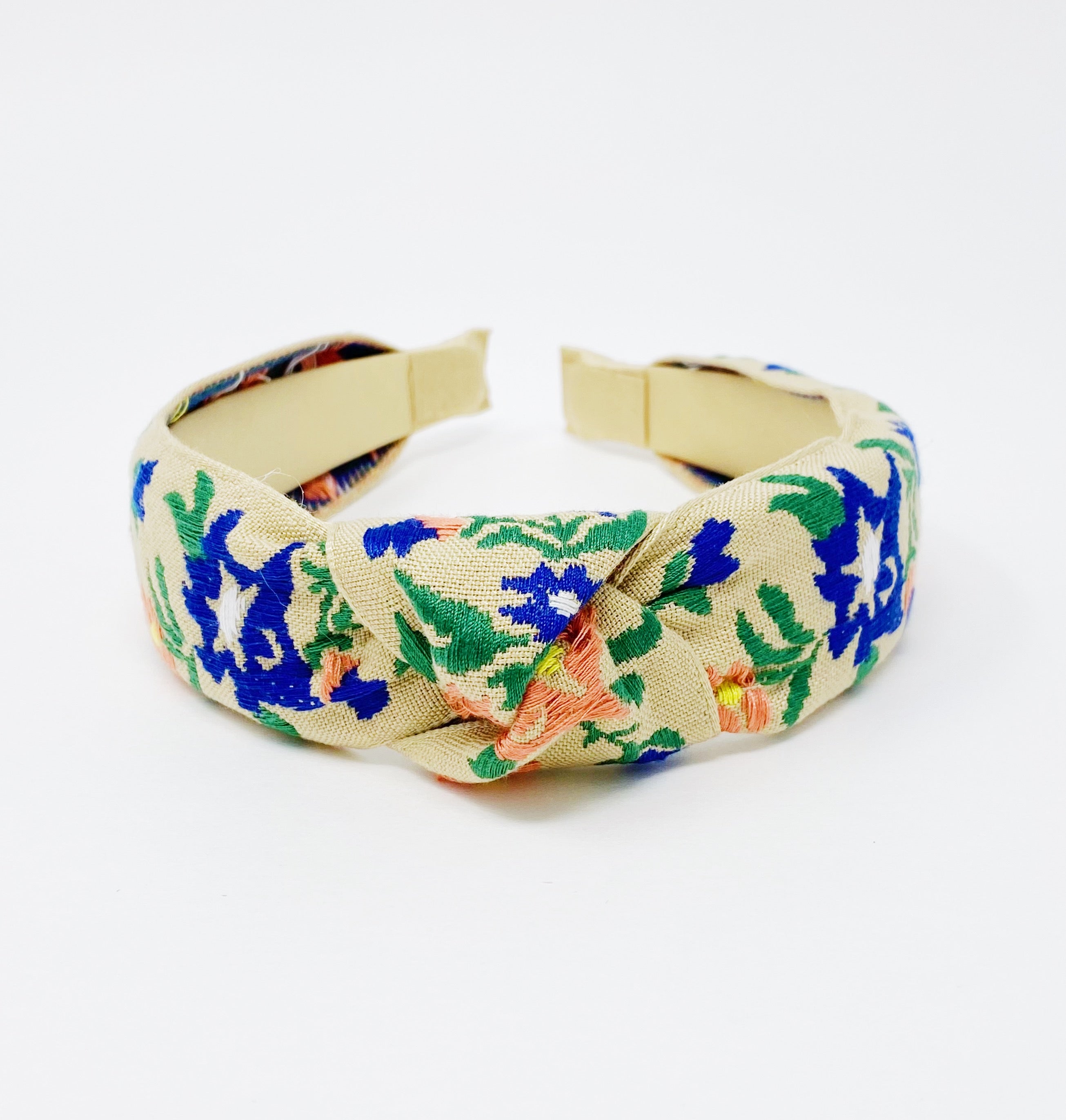 French Floral Embroidered Headband - Delicate Design