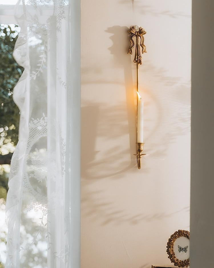 Vintage Bow Wall Candle Holder