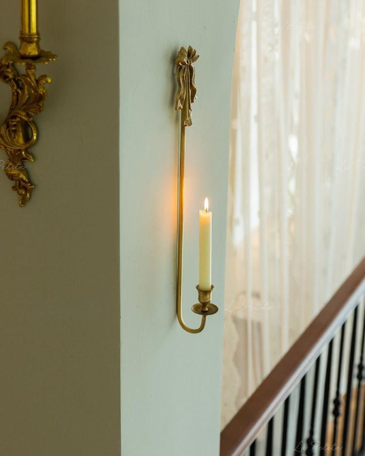 Vintage Bow Wall Candle Holder