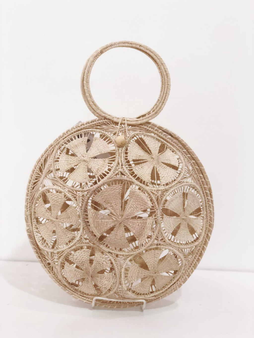 Natural "Gaia" Artisan Circular Bag
