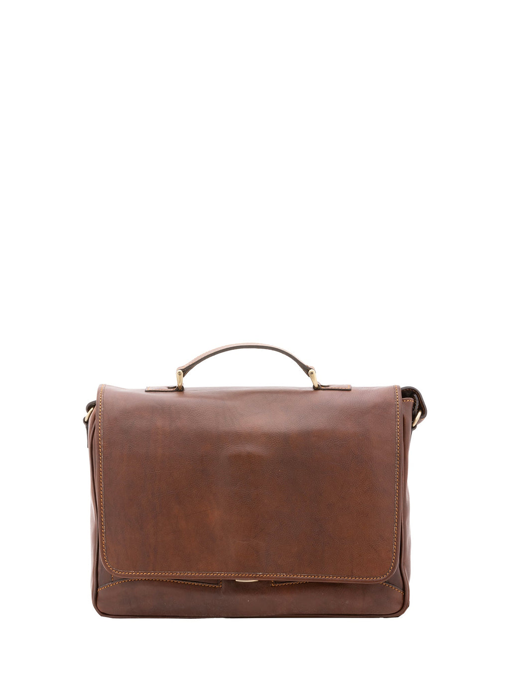 Unisex Italian Leather Handbag - Made in Italy 40x30x9 cm