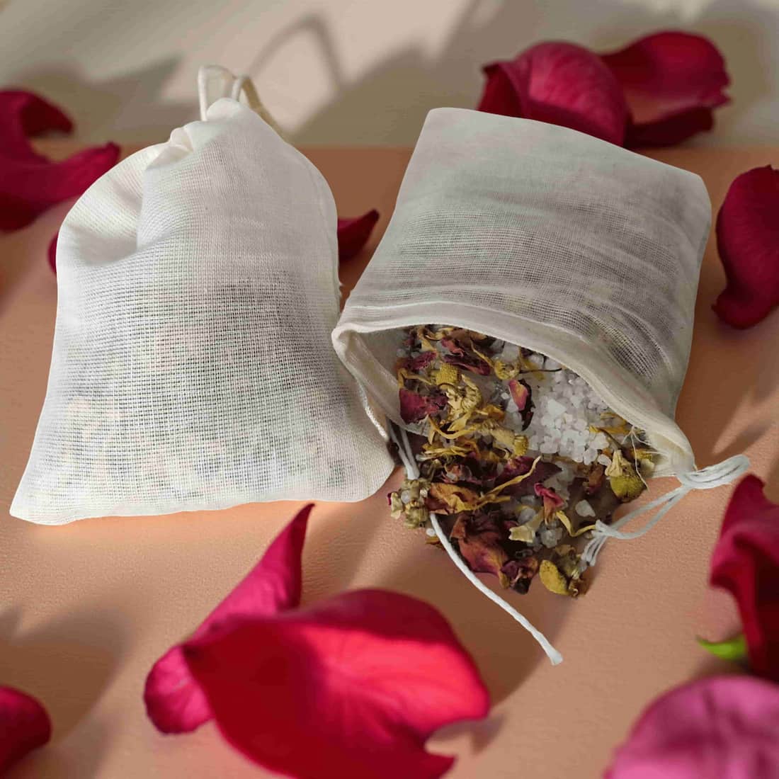 Botanical Bath Tea Bag - Rose, Lavender & Sea Salt Spa Soak