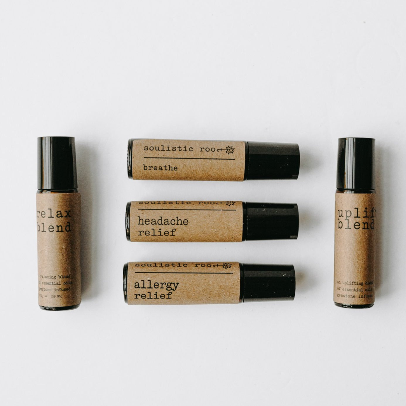 Essential Oil Roller Collection - 5 Wellness Blends for Natural Relief