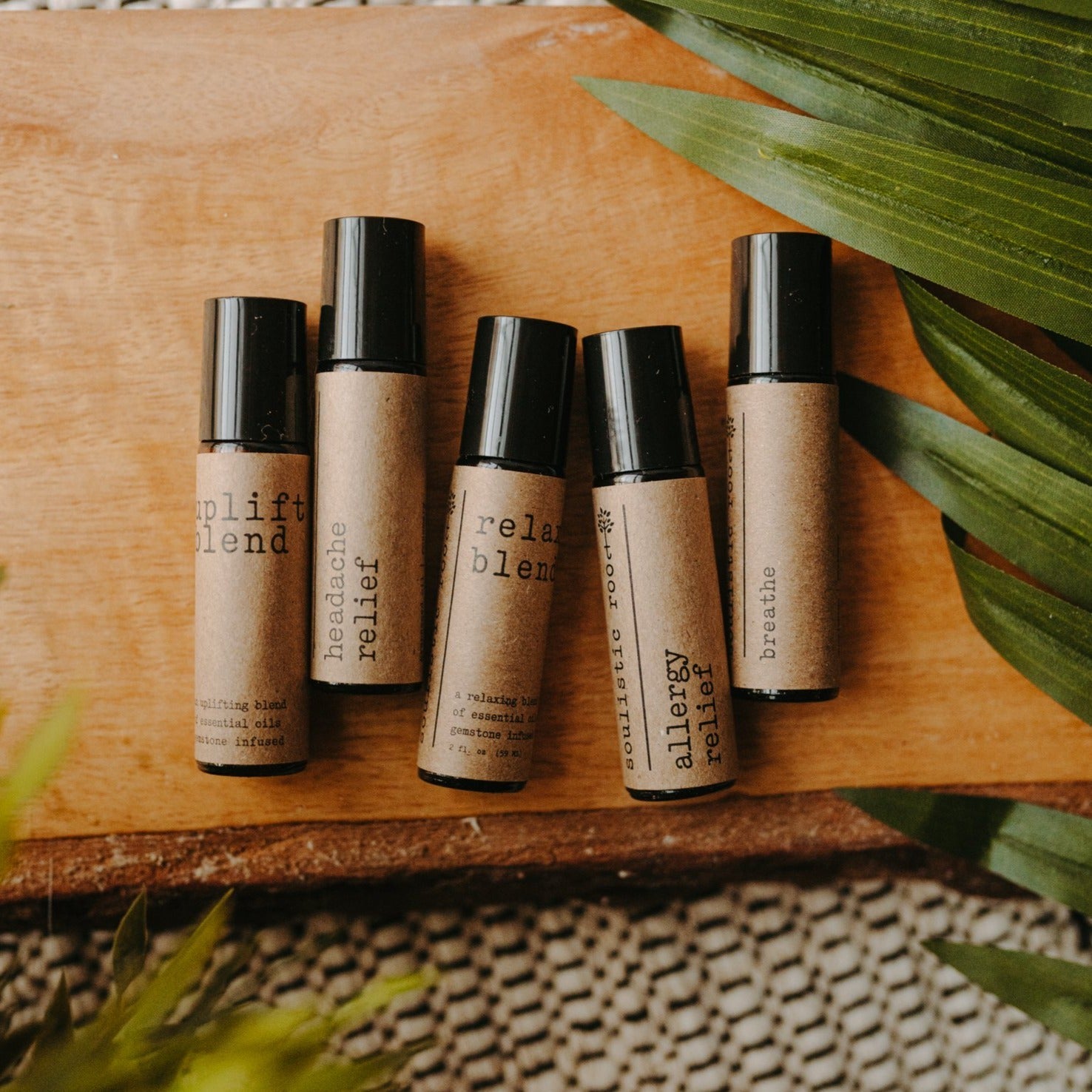 Essential Oil Roller Collection - 5 Wellness Blends for Natural Relief